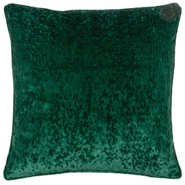 Paoletti Ripple Cushion Cover, Emerald, 50 x 50cm