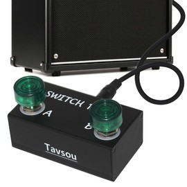 Tavsou Dual Switch Pedal for Guitar Effect Pedal with TRS Cable (Latch Dual Switch)