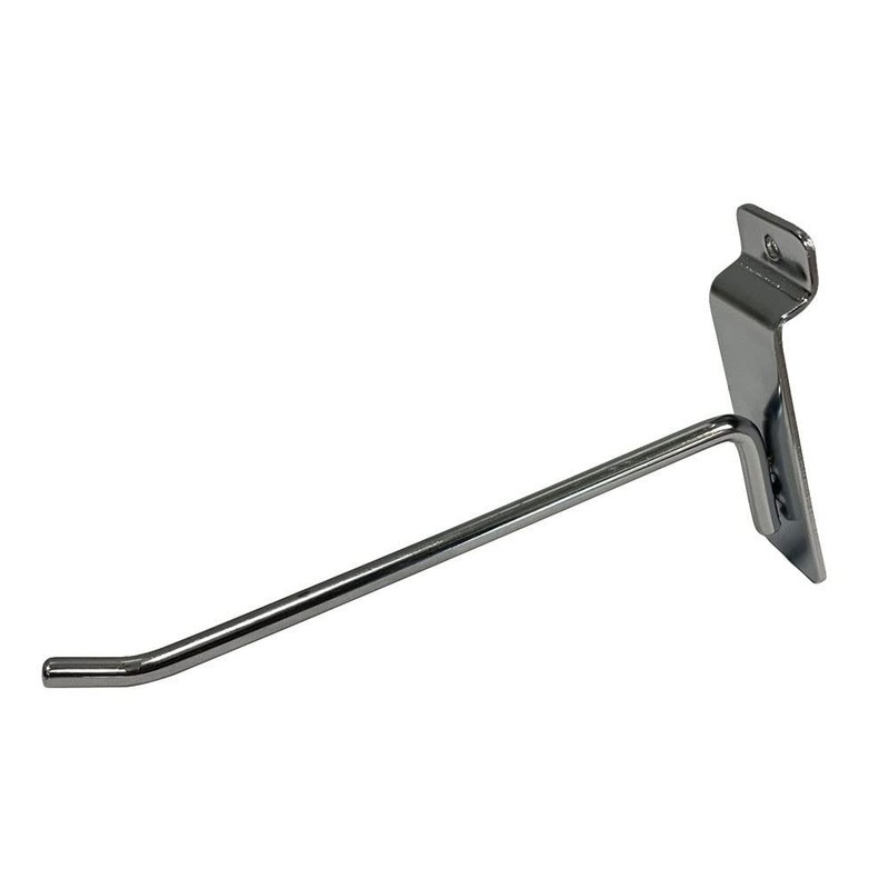 DBM IMPORTS 8" Slatwall Hooks, Chrome, Hanger Display,Display Panel Hooks