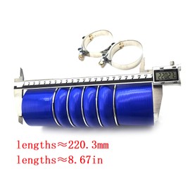 shsiyayh F50-6308 28359 Blue Rubber Material Upper Radiator Coolant Hose with Clamps Fits Kenworth, Peterbilt