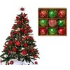 9pc Luxury Premium Baubles, Christmas Tree Bauble Decorations Matte, Glitter,