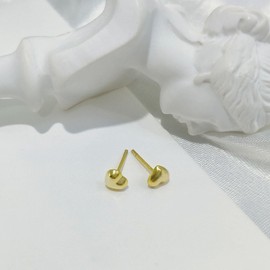 Kleine Herz Ohrstecker Silber 925 für Damen Mädchen, Hypoallergene 18k Vergoldet Ohrringe Stecker 5mm Liebe Herz Schlafen Knorpel Ohrstecker für Mehrere Piercings Schmuck Geschenke