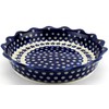 Polish Pottery Quiche/Scalloped Pie Dish From Zaklady Ceramiczne Boleslawiec #1765-166a