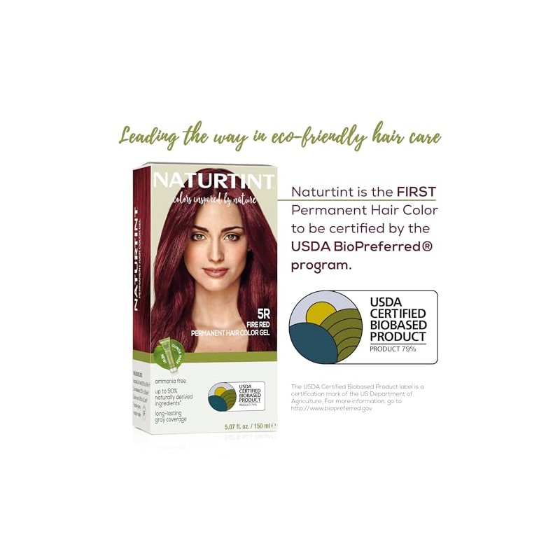 Phergal Naturtint Hair Color Permanent, 9R Fire Red, 5.28 Ounce