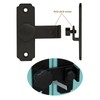 2 x Black 304 Stainless Steel 180 Degree Gate Latch