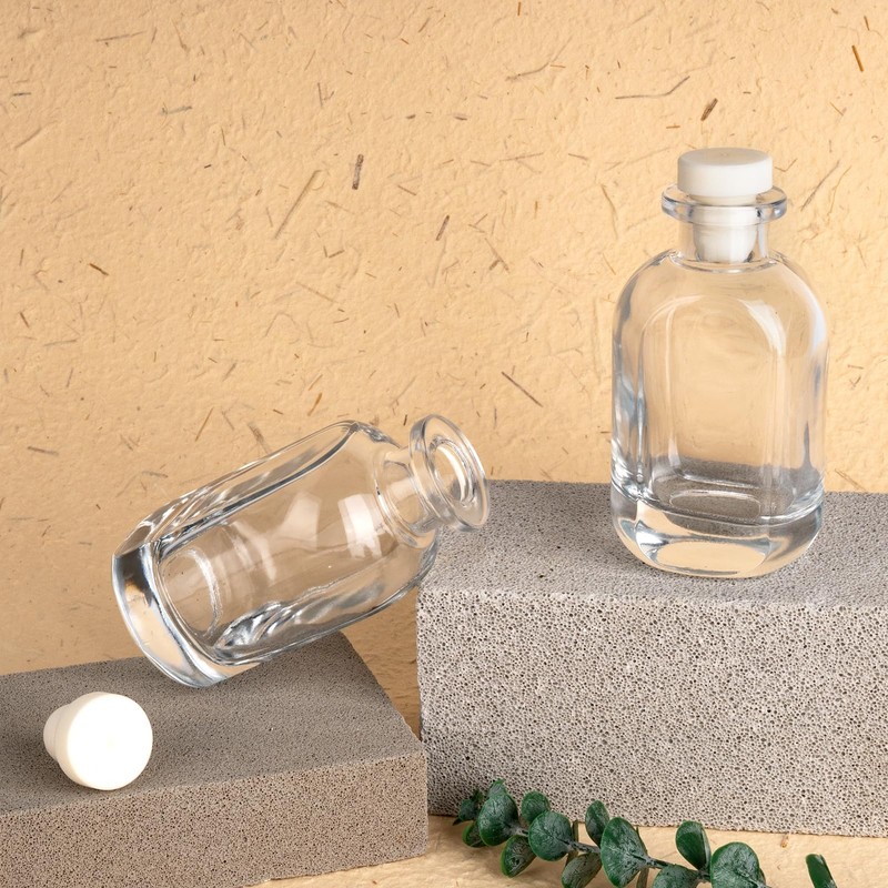 Wowang Glass Diffuser Bottles 2 Pack 5oz/150ml Reed Diffuser Bottle