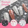 LQIOACU Pack of 5 Nail Stickers Bow Tie Nail Stickers
