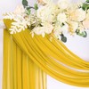 FANPROMS Wedding Arch Draping Fabric Gold 1 Panel 20FT Chiffon