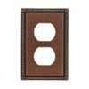 Amerelle Georgian Single Duplex Cast Metal Wallplate in Tumbled Aged