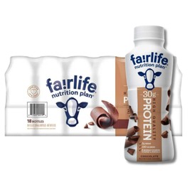 Fairlife Nutrition Plan, 30g Protein Shake, Chocolate, 11.5 fl oz, 18-pack Plus 2 Sugar-Free White Peach Hydration Sticks