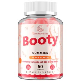 Booty Gummies for Women, BBL Gummies Contains CurvaBoost BBL Herb Blend & Creatine Monohydrate for Booty, Curves & Energy, Zero Sugar, Vegan, Peach Flavor - 60 Counts