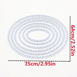 ZbFwmx Metal Die Cutting Dies for DIY Scrapbooking Photo Album Decorative Embossing Folder Stencil (6Pcs Oval)