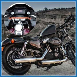 A ABSOPRO 1Set Universal 22mm Aluminum Alloy Orange Motorcycle Balance Bar Crossbar Handlebar Motorbike Reinforce Lever Accessories Item Replacement