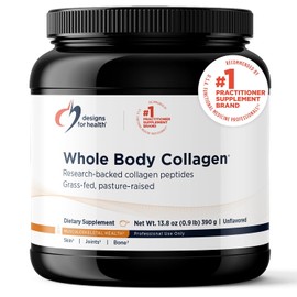 Designs for Health | Polvo de Colágeno para todo el cuerpo 390 g, sin sabor | Whole Body Collagen 390 g