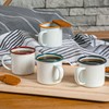 Argon Tableware White Enamel Espresso Cups - Metal Outdoor Camping