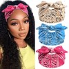 STGDAK Bandana Headbands Paisley Print Wide Headbands for Women Bow