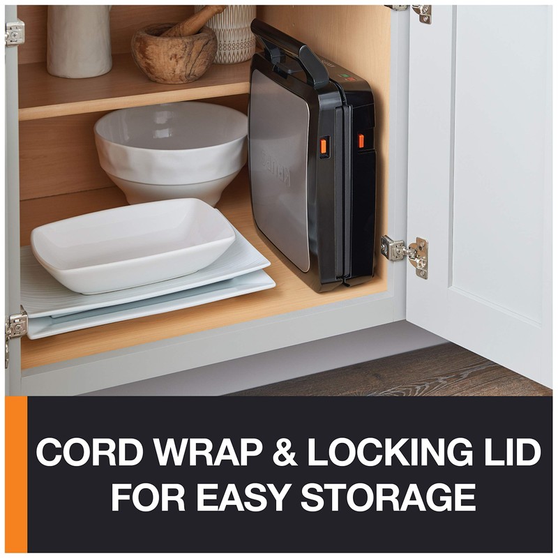 KRUPS 4-Slice Belgian Waffle Maker: Stainless Steel, 5 Browning Levels,