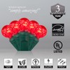 70 G12 Red Globe Christmas Lights, 24 ft LED Red