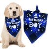 ExceLife Plaid Dog Birthday Bandana, Adjustable Plaid Pet Triangle Scarf