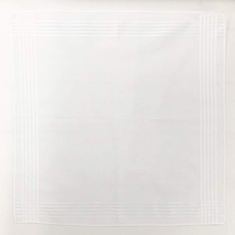 OZ ROYAL Men's Handkerchief, White, Ceremonial Occasions, Formal, Large, 100%