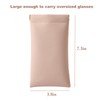 MEIBOOCH Squeeze Top Sunglass Case, New Organosilicon Soft Leather Eyeglass