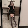Eukkis Women's Stockings High Socks, Long Socks, Non-Slip, Cute Girl,