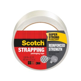 Scotch Brand Strapping Tape, 1.88 x 30 Yards (8950-30), Clear/White - Pack of 6