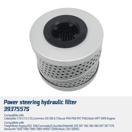 QIEFOAD 57557 Power Steering Hydraulic Filter Fit for Freightliner Argosy M2 106 Fit for Kenworth Fit for Peterbilt Fit for Sterling Truck Replace 3937557S 87904F 1698964C92 P550830