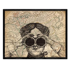 Nacnic Print for framing Binoculars in the world Decorative posters. 250 grams paper