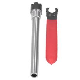 Hilitand Collet Holder ER11 100 Collet Holder Cylinder Shaft Extension Rod with Key for CNC Milling Turning Tool 1-7 mm Clamping Range Collets (C10-ER11M-100L)
