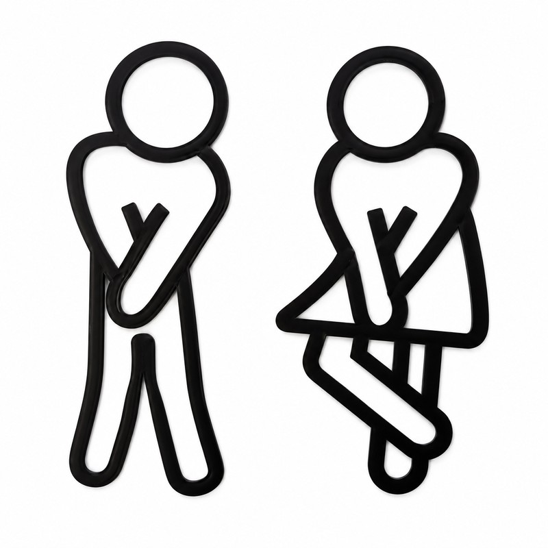 Funny Restroom Door Sign for Bathroom – 2D Acrylic Decorative