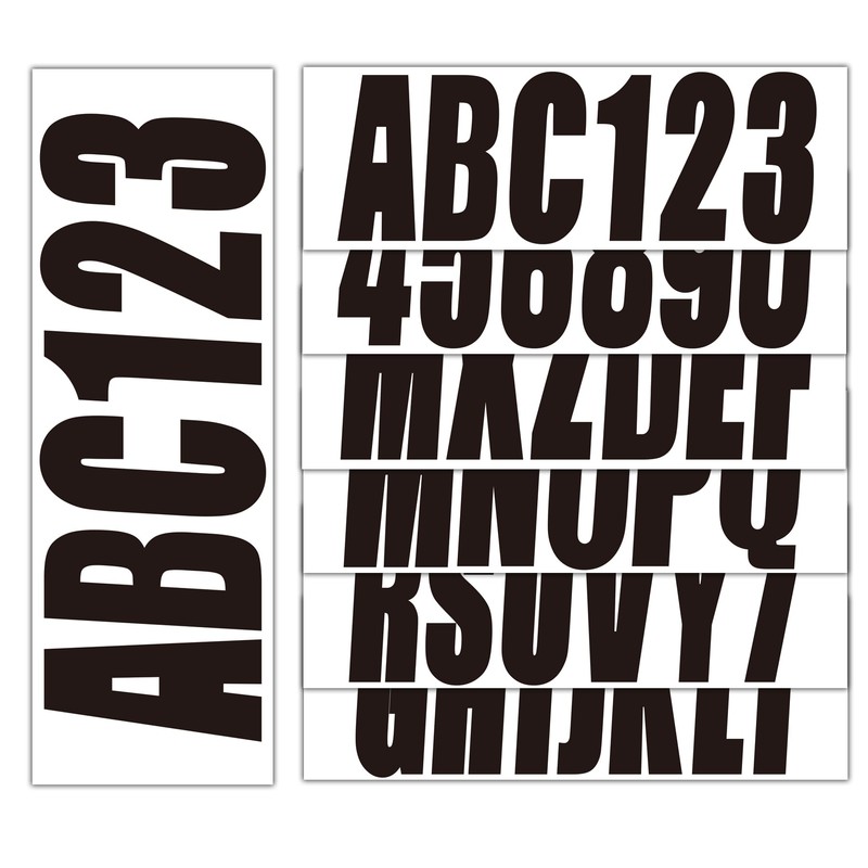 QuickMarine 4 Sets 3" Marine Alpha-Numeric Registration Numbers and Letters