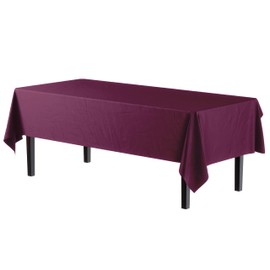 4-Pack Plum Plastic Table Cloth - 54In. x 108In. Disposable Tablecloth for Parties - Rectangle Tablecloth - Disposable Table Cloths for Parties - Plastic Table Cover for Picnics - Exquisite