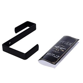 Wake Sangyo WAP-344 Z-Shaped Metal Fittings, Matte Black, Antique Style, Depth 2.3 x Height 3.0 x 0.4 inches (5.9 x 7.5 x 1 cm), Wall Hanging, Hook, Storage