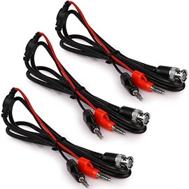 CLDIY BNC - Juego de cables de prueba para osciloscopio, sondas, osciloscopio, prueba BNC a cables de prueba de apilamiento dual, 3 piezas