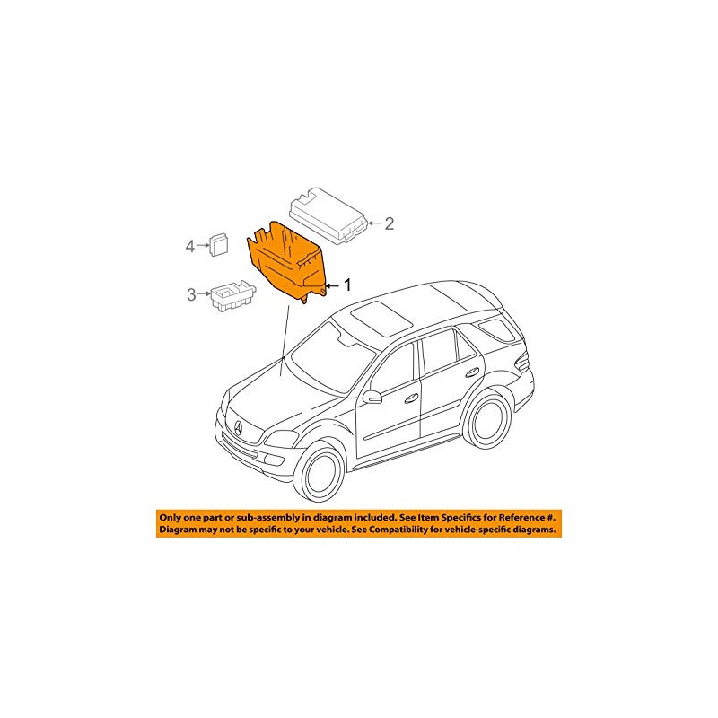 Mercedes OEM 07-11 ML350 3.5L-V6-Electrical Fuse & Relay Box 1645400624