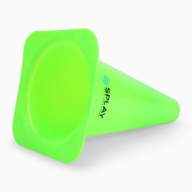 Splay Club Plastic Traffic Cones | Safety Cones for Field Practice, Outdoor Games, Fitness Training, Agility Set, Parking Markings | Cones with Waterproof Surface | Green Colour – Pack of 4