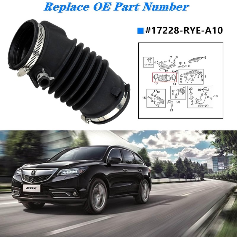 17228-RYE-A10 Air Intake Hose Replacement For Acura MDX 2010 2011