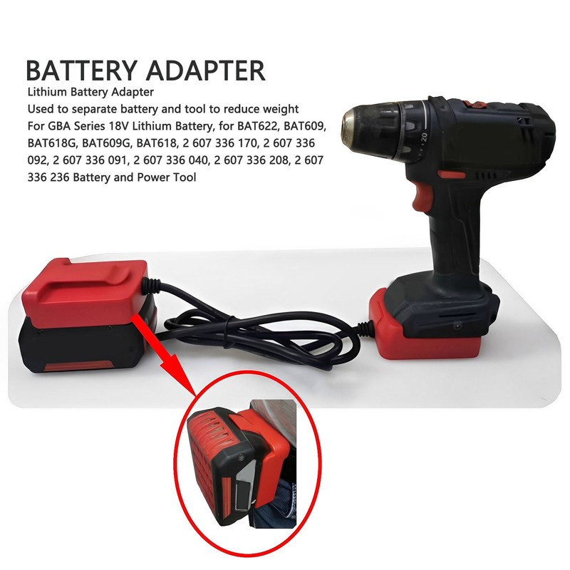 Battery Adapter with Extension Cable Power Tool Battery Converter Weight