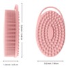 Cepillo Exfoliante De Silicona Para Ducha Con Cuerda Color Rosa