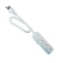 Tessan 3-Outlet Mini Power Strip w/ 1.5 ft Cord – Compact Extension Plug
