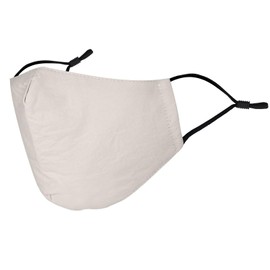 Basic Sense 100% Cotton Washable Reusable Skin Friendly Plain Face Coverings Masks (Light Grey)