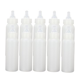 10pcs Small Animal Feeding Bottle Soft Silicone Nipple Thickened Pet Milk Bottle with Scale for Pig Cattle Sheep Cat Dog