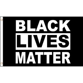 FlagsImp Black Lives Matter Flag 3x5 ft BLM Protest Movement Pride Rights Slogan March