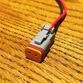 Deutsch DT Series DT06-2S 2-pin female connector with pre-attached wires (DT06-2S Connector)