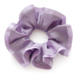 JewelVOX Scrunchie Hair Accessories, Hair Elastic, Piping, Satin Style, Stylish, Popular, Adult (Purple)