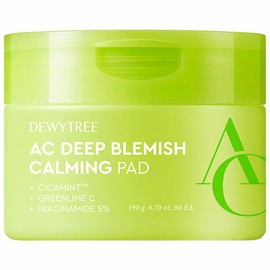 Deweytree AC Deep Trace Calming Blemish Pad 190g, 80 sheets, 1 piece / 듀이트리 에이씨 딥 흔적 진정 잡티 패드 190g, 80매입, 1개