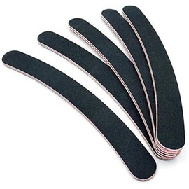 10 Uds. Curvadas Profesionales Lavables Limas de Uñas de Extremo Redondeado Manicura Pedicura Herramienta de Doble Cara Emery Board 100/180 Grit Nail 