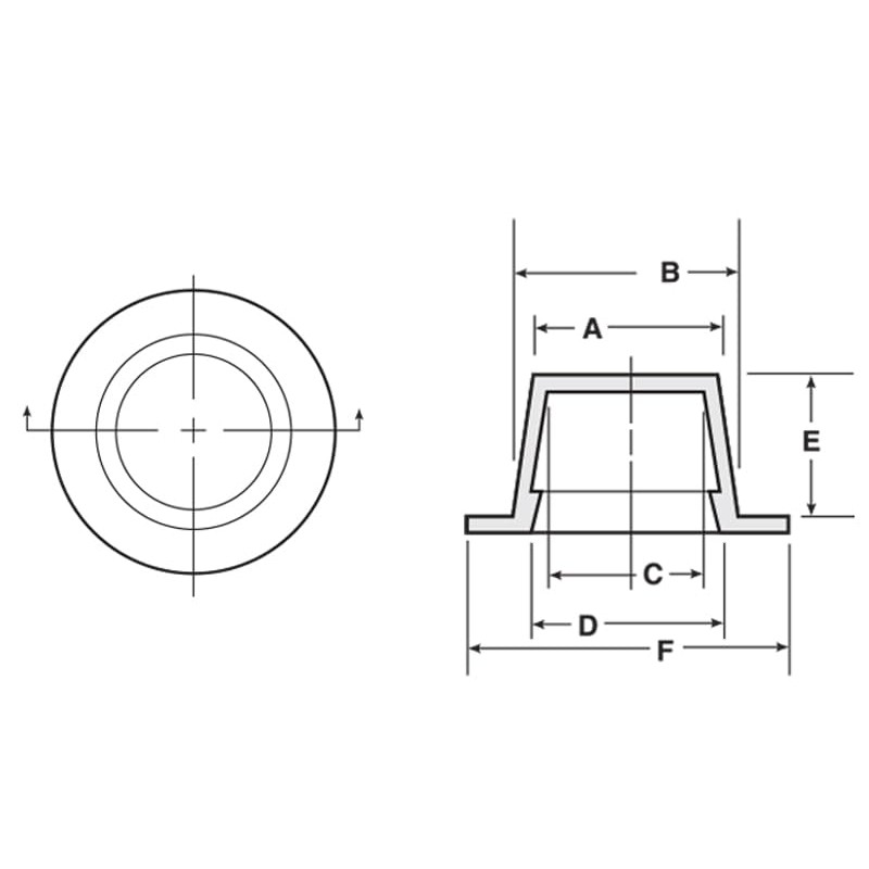Caplugs W-20 W Series, Plastic Tapered Cap and Plug with