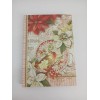 Pooch & Sweetheart Brooch Writing Journal Red White Poinsettia Sparrow